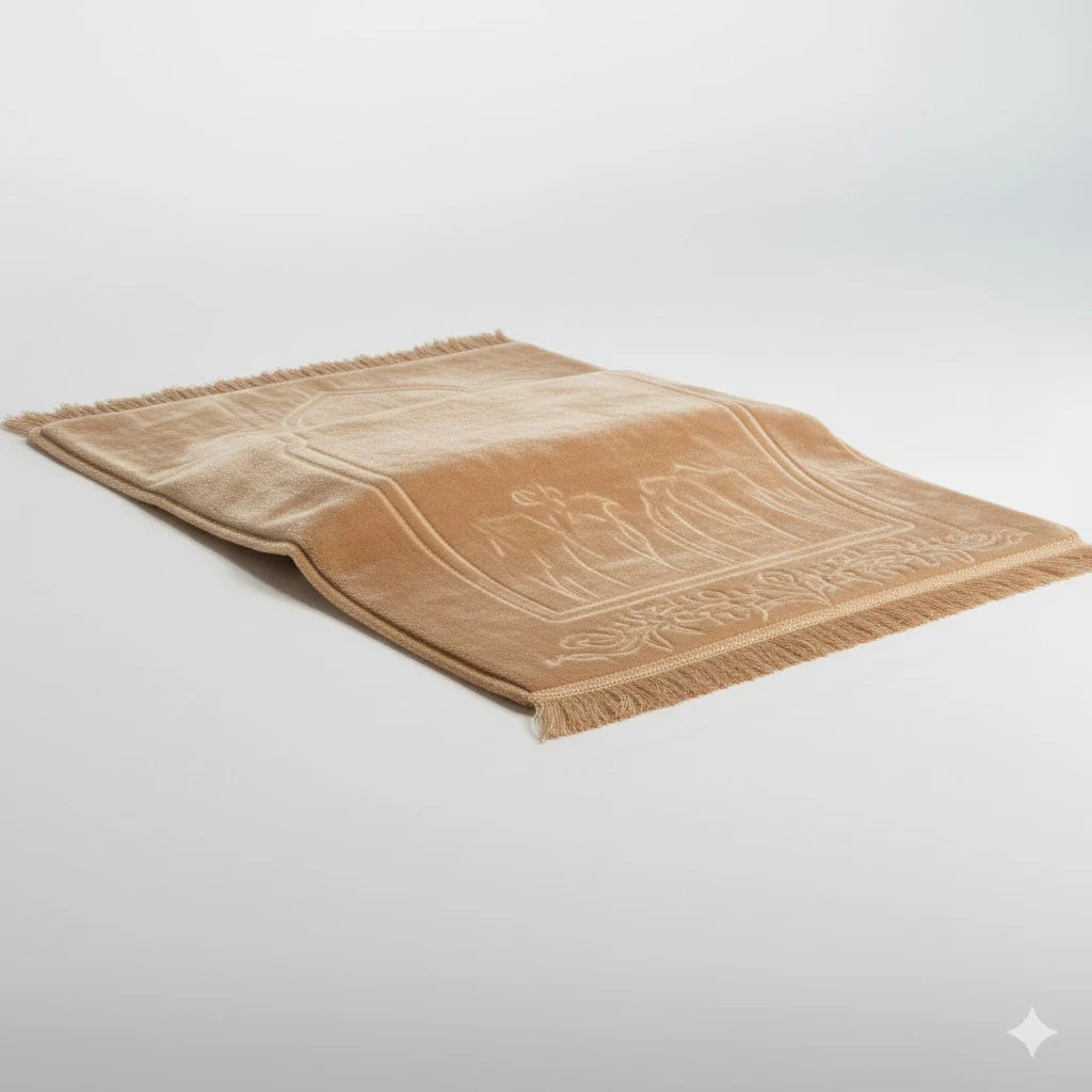 Tapis de prière velours premium – Confort & Élégance